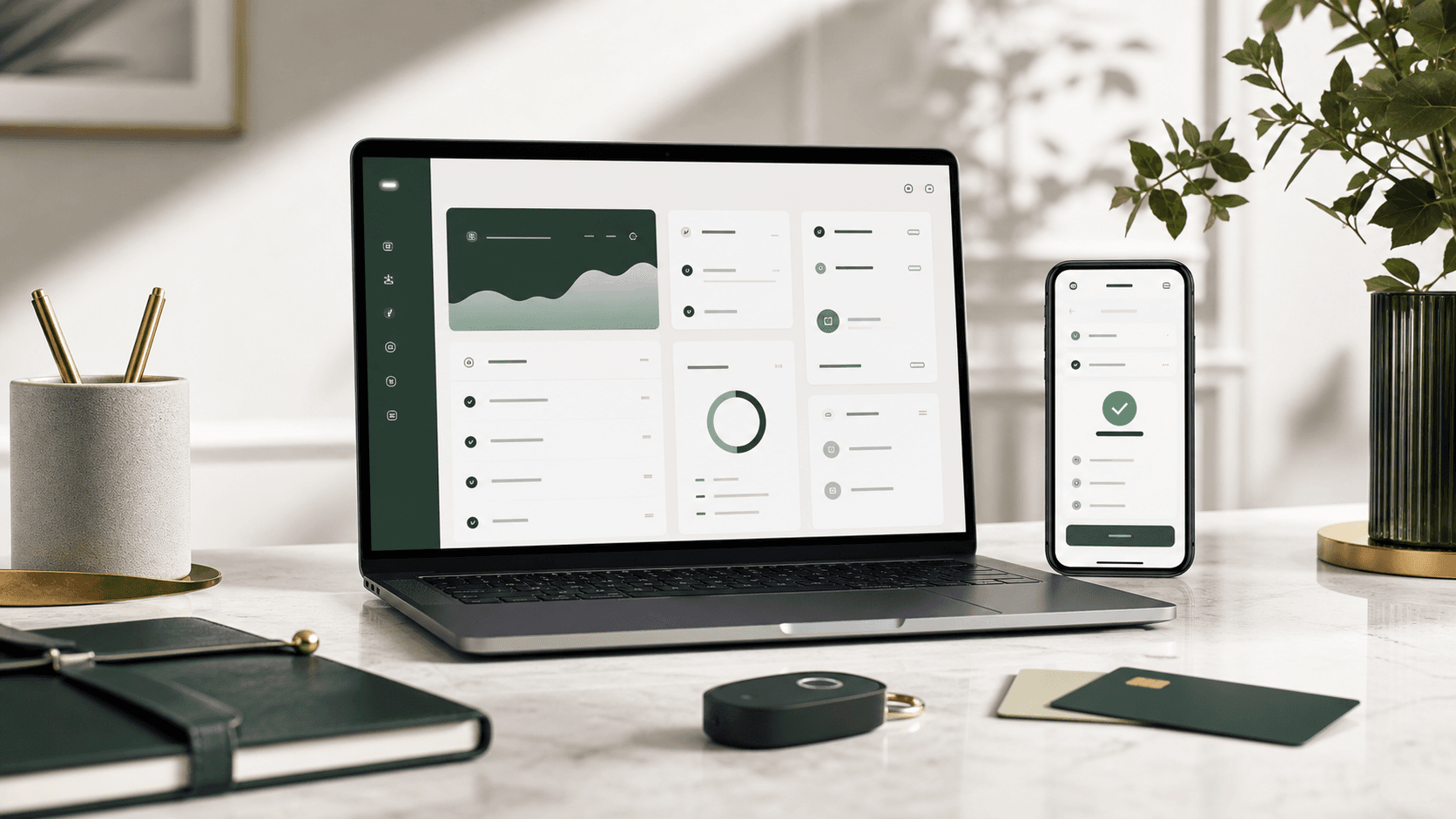 Digital private banking interface and client card workspace